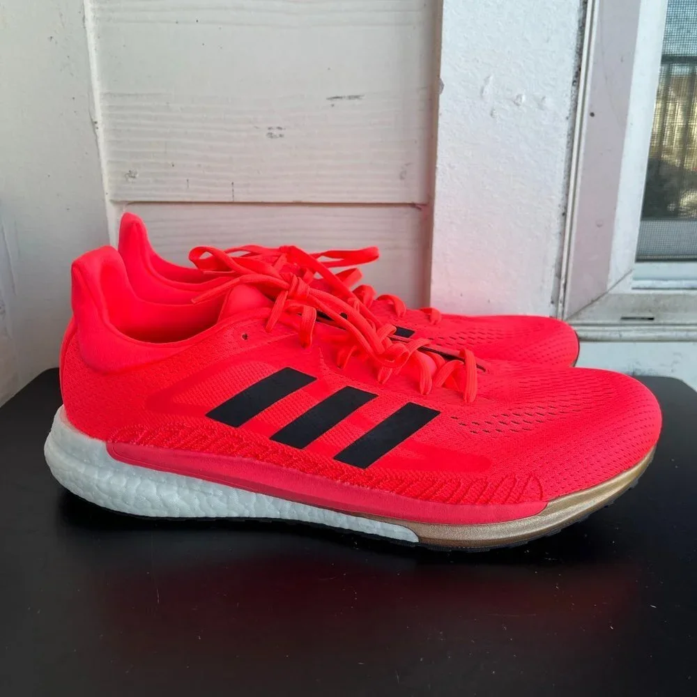 Adidas Men's Solar Glide 3 Signal Pink  FV7255  Running Shoes Sneakers Size 11